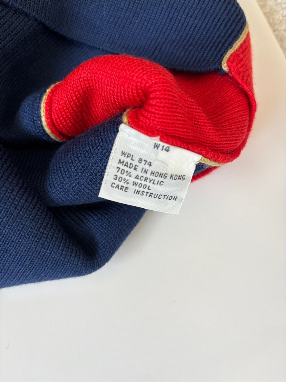 Vintage 70’s White Stag Action Sports Wool Blue Red Ski Sweater Women’s Medium - Picture 4 of 10